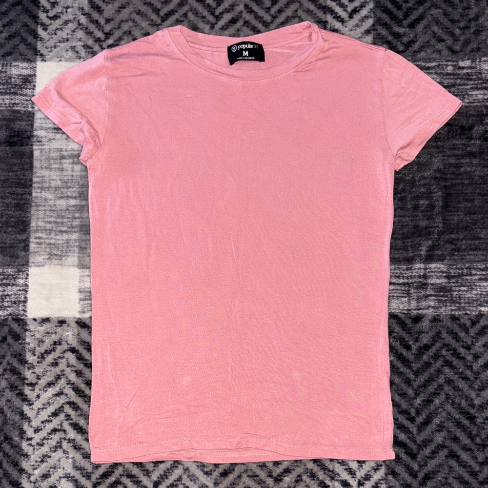 💰Stylish Pink Short Sleeve Tee